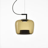 Modern Glass Sphere and Aluminum Ring LED Pendant Light for Contemporary Living Spaces