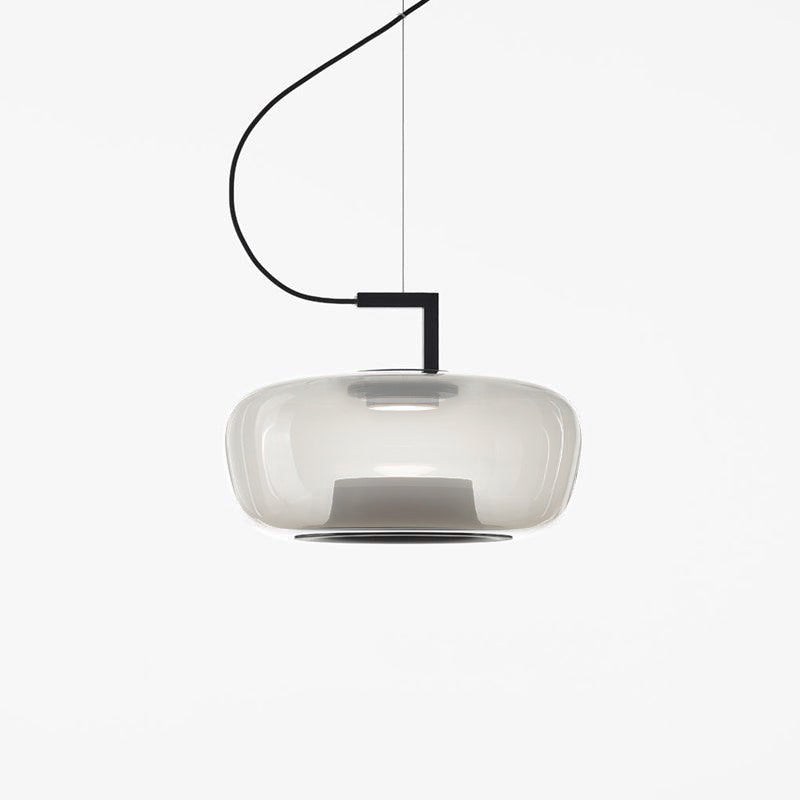 Modern Glass Sphere and Aluminum Ring LED Pendant Light for Contemporary Living Spaces