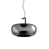 Modern Glass Sphere and Aluminum Ring LED Pendant Light for Contemporary Living Spaces