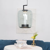 Modern Glass Sphere and Aluminum Ring LED Pendant Light for Contemporary Living Spaces