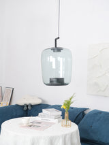 Modern Glass Sphere and Aluminum Ring LED Pendant Light for Contemporary Living Spaces
