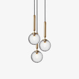 Modern Glass Sphere Pendant Light Nordic Mouth Blown Hanging Lamp for Dining Room and Kitchen