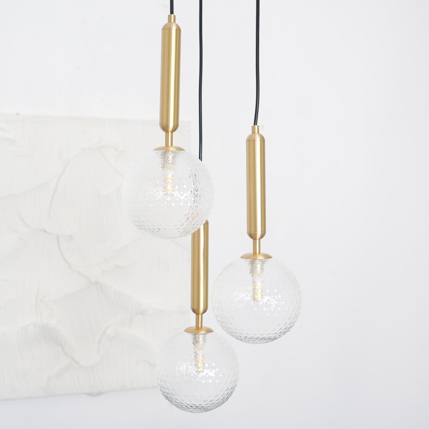 Modern Glass Sphere Pendant Light Nordic Mouth Blown Hanging Lamp for Dining Room and Kitchen