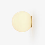 Modern Glass Sphere Wall Sconce Minimalist Globe Wall Light for Bedroom and Hallway