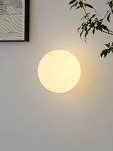 Modern Glass Sphere Wall Sconce Minimalist Globe Wall Light for Bedroom and Hallway