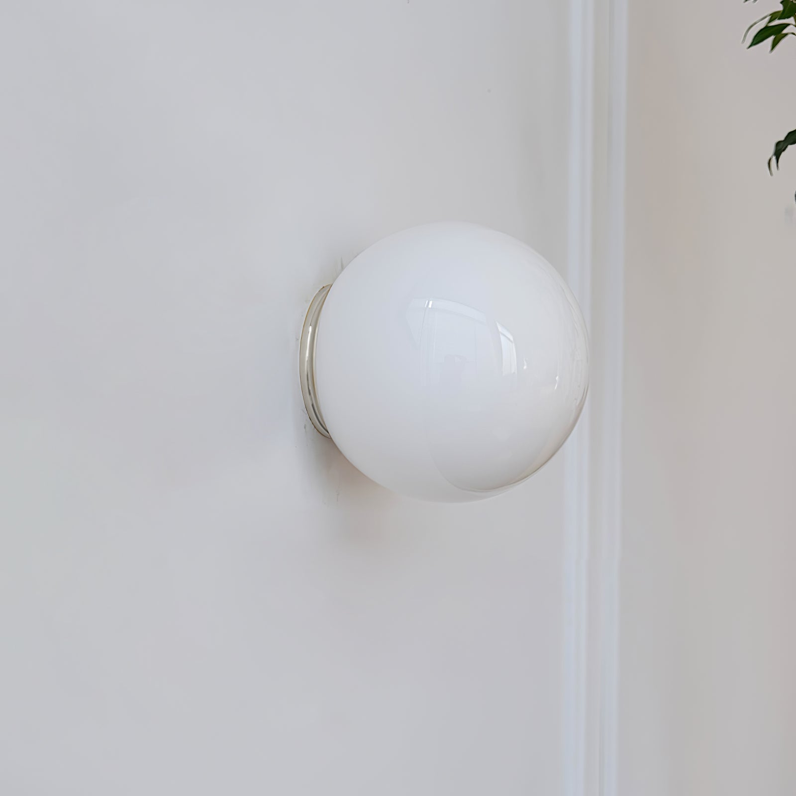 Modern Glass Sphere Wall Sconce Minimalist Globe Wall Light for Bedroom and Hallway