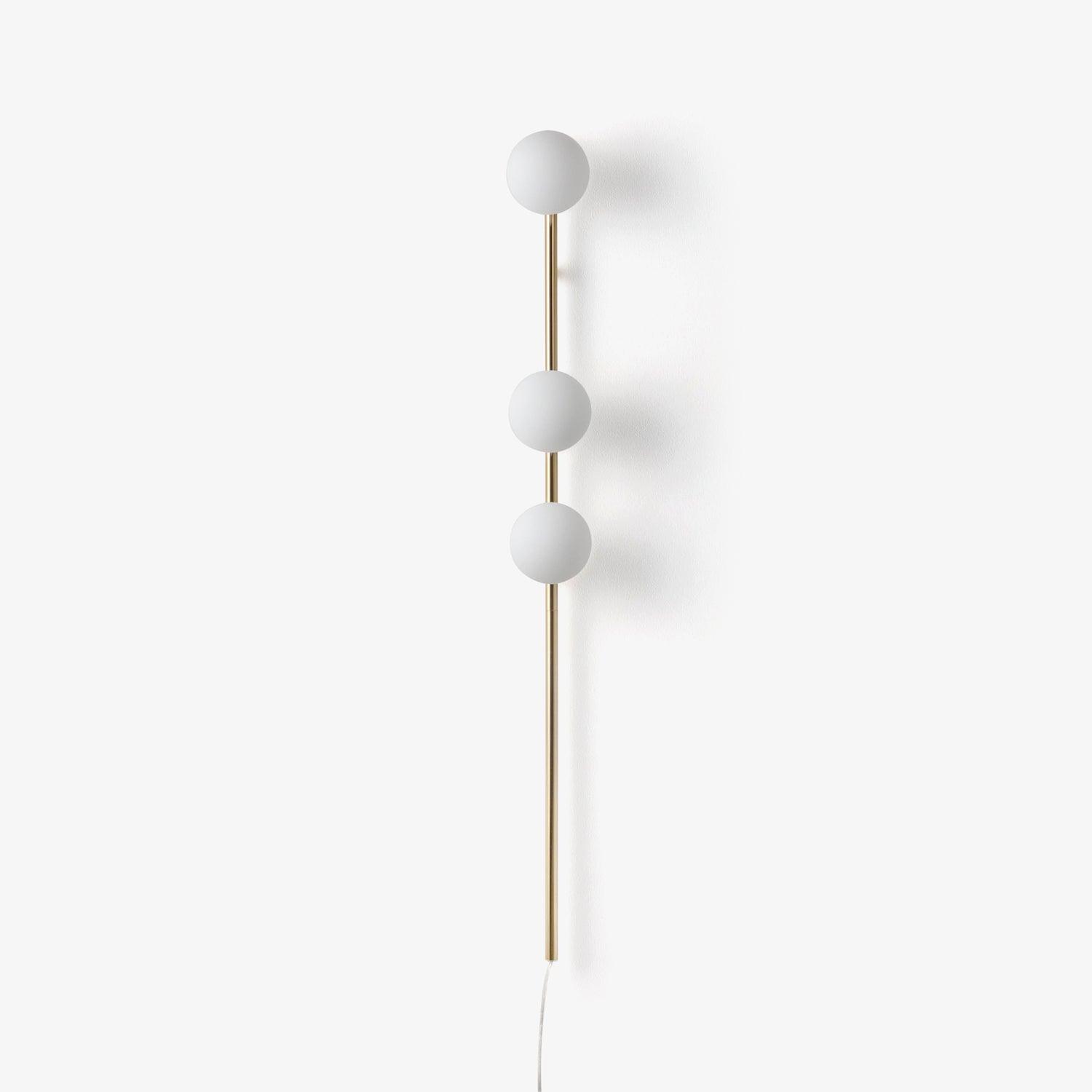 Modern Glass Spheres Vertical Wall Sconce Set of 2 for Luxury Indoor Lighting