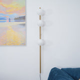 Modern Glass Spheres Vertical Wall Sconce Set of 2 for Luxury Indoor Lighting