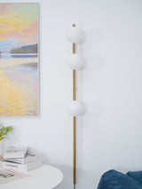 Modern Glass Spheres Vertical Wall Sconce Set of 2 for Luxury Indoor Lighting