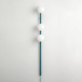 Modern Glass Spheres Vertical Wall Sconce Set of 2 for Luxury Indoor Lighting