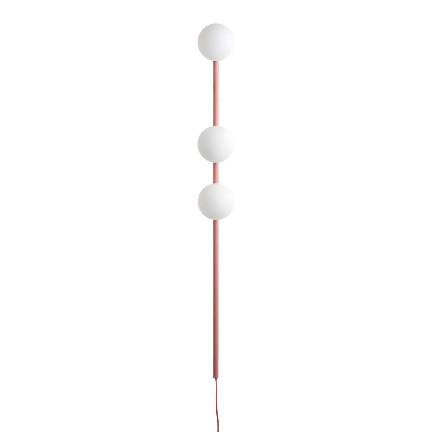 Modern Glass Spheres Vertical Wall Sconce Set of 2 for Luxury Indoor Lighting