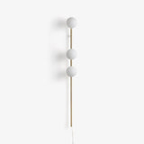 Modern Glass Spheres Vertical Wall Sconce Set of 2 for Luxury Indoor Lighting