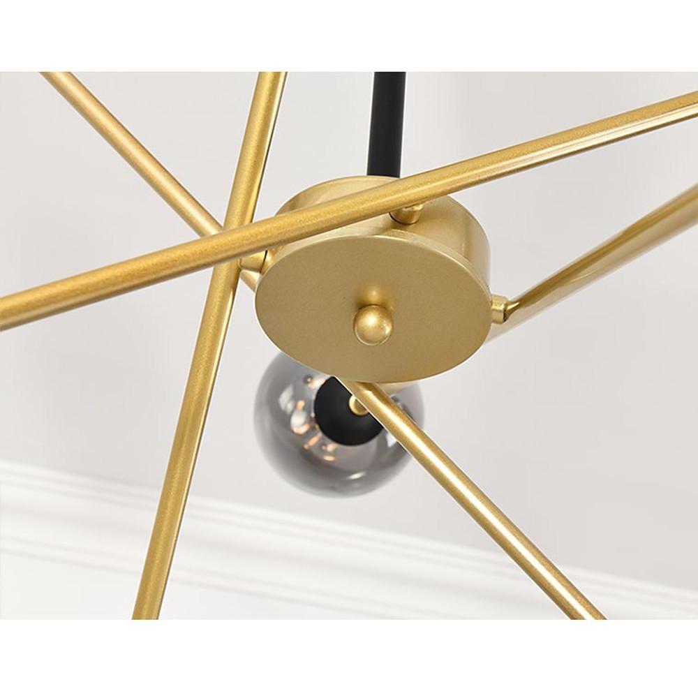 Modern Glass Sputnik Chandelier LED Nordic Pendant Light for Dining Room and Kitchen Island Lighting