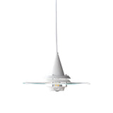Modern Glass UFO Pendant Light with 3 Color Dimming for Dining Room Kitchen Island