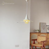 Modern Glass UFO Pendant Light with 3 Color Dimming for Dining Room Kitchen Island