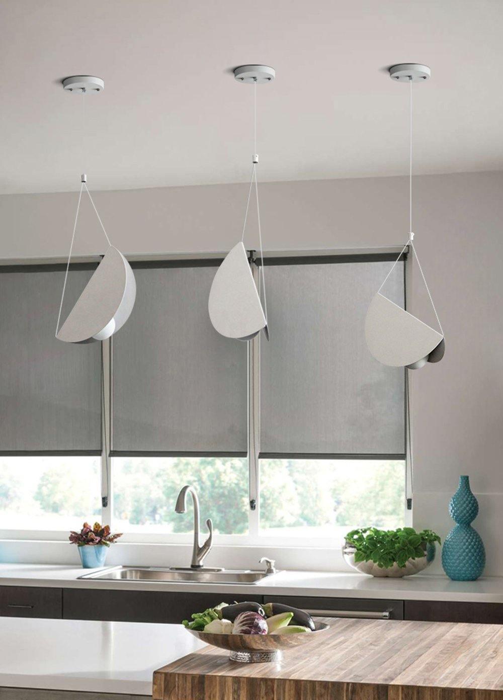 Modern Glider Minimalist Glass Globe Pendant Light for Dining Room and Kitchen