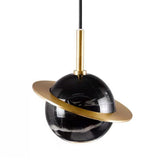 Modern Globe Planet LED Pendant Light Metal Hanging Lamp for Kitchen Island and Bedroom