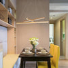 Modern Gold 3 Light Stick LED Pendant Chandelier for Dining Room and Kitchen