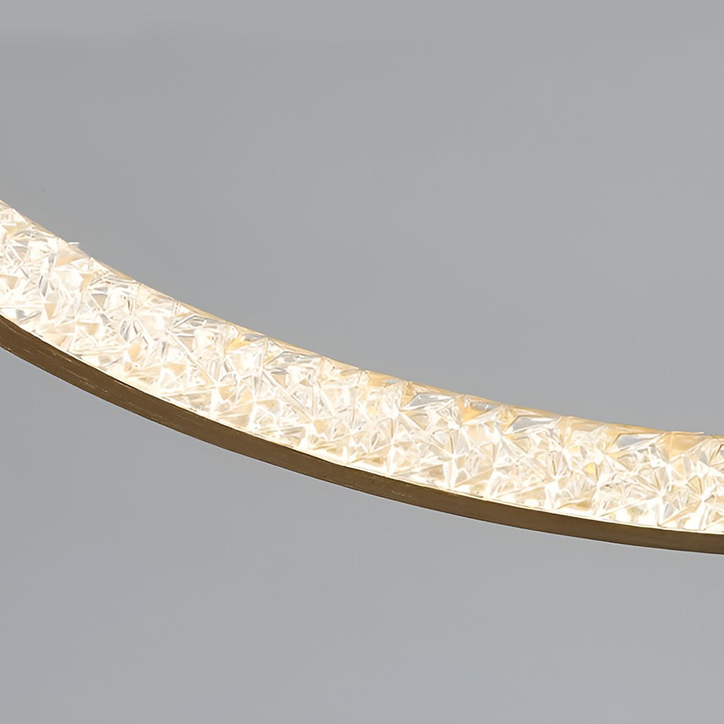 Modern Gold 3 Ring LED Ceiling Light Minimalist Nordic Metal Chandelier for Living Room