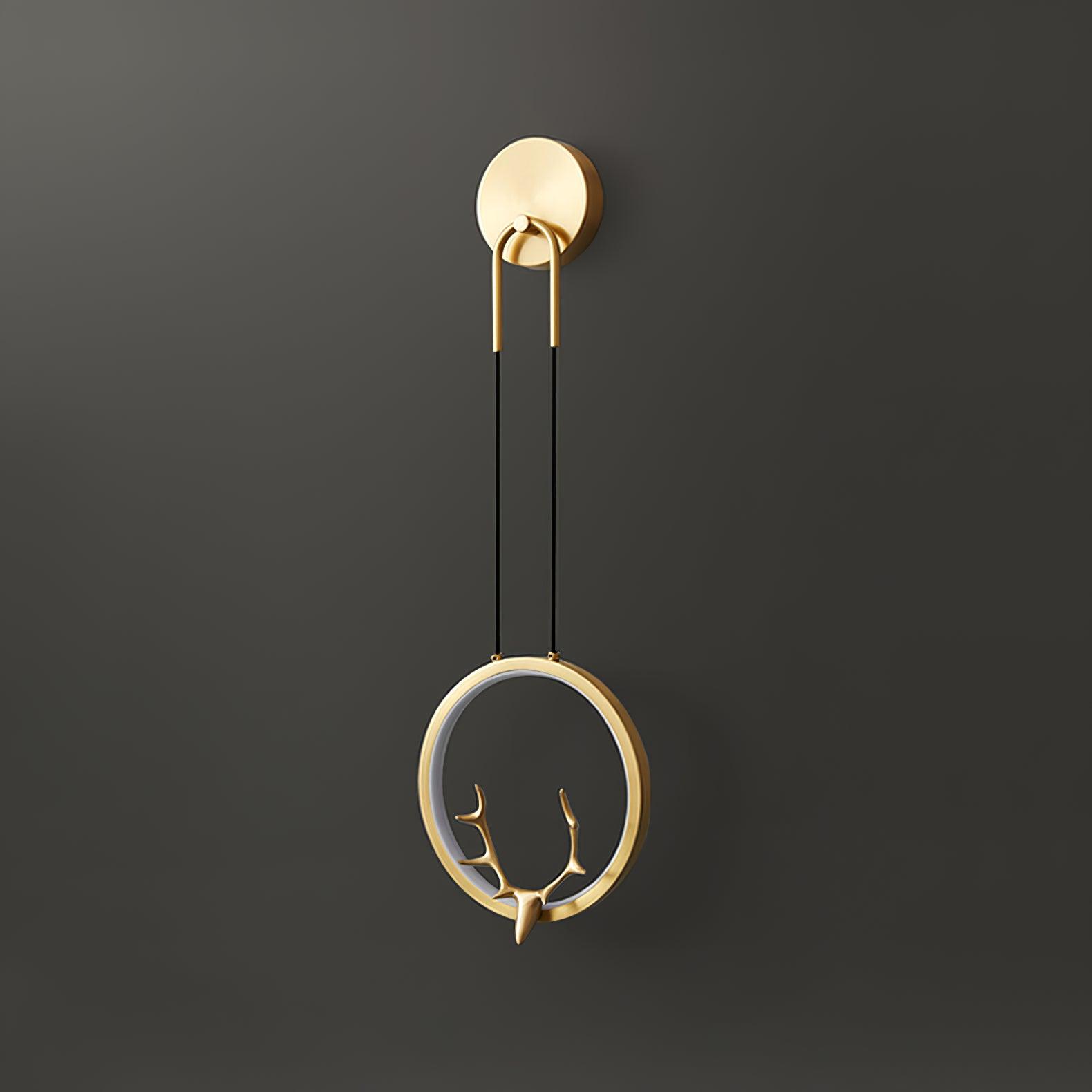 Modern Gold Antler LED Wall Sconce Set of 2 Luxury Brass Indoor Lighting for Bedside and Living Room