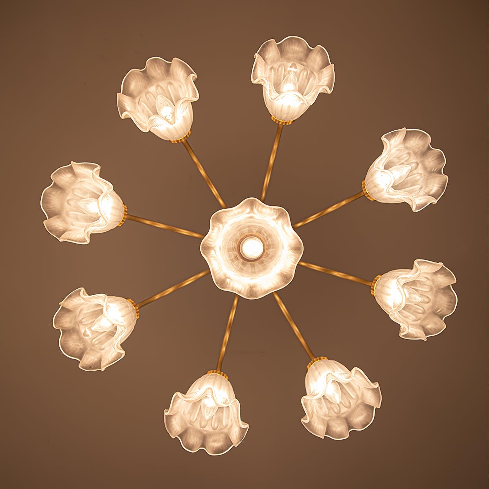 modern-gold-art-glass-lily-chandelier-with-multi-head-design-for-dining-room