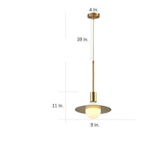 Modern Gold Ball LED Pendant Light Geometric Metal Hanging Ceiling Lamp for Living Room