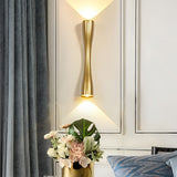 Modern Gold Black and White LED Wall Sconce Up and Down Light for Indoor and Outdoor Areas