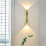 Modern Gold Black and White LED Wall Sconce Up and Down Light for Indoor and Outdoor Areas