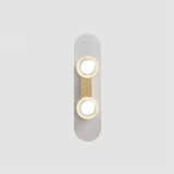 Modern Gold Brass LED Wall Sconce with Geometric Handcrafted Glass Disks