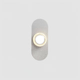 Modern Gold Brass LED Wall Sconce with Geometric Handcrafted Glass Disks