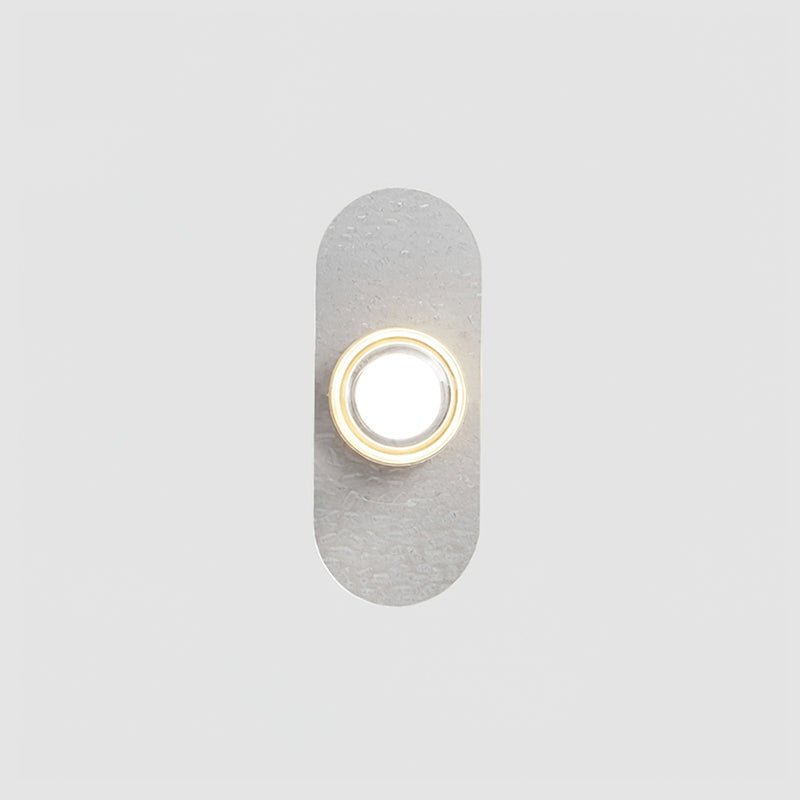 Modern Gold Brass LED Wall Sconce with Geometric Handcrafted Glass Disks