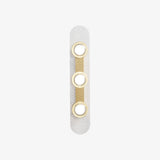 Modern Gold Brass LED Wall Sconce with Geometric Handcrafted Glass Disks