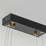 Modern Gold Circular LED Chandelier Stepless Dimming Pendant Light with Remote Control