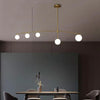 Modern Gold Copper LED Branch Chandelier with Irregular Glass Shades for Living Dining Room