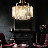 Modern Gold Crystal Copper Chandelier Nordic LED Pendant Light for Kitchen Island and Living Room