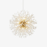 Modern Gold Crystal Dandelion Chandelier Firework Pendant Lighting for Dining Room