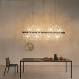 Modern Gold Crystal Dandelion Chandelier Firework Pendant Lighting for Dining Room