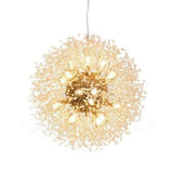 Modern Gold Crystal Dandelion Chandelier Firework Pendant Lighting for Dining Room
