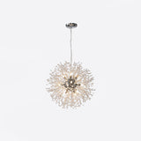 Modern Gold Crystal Dandelion Chandelier Firework Pendant Lighting for Dining Room