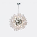 Modern Gold Crystal Dandelion Chandelier Firework Pendant Lighting for Dining Room