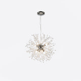 Modern Gold Crystal Dandelion Chandelier Firework Pendant Lighting for Dining Room