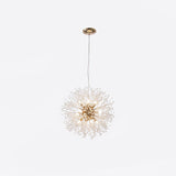 Modern Gold Crystal Dandelion Chandelier Firework Pendant Lighting for Dining Room