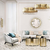Modern Gold Crystal Empire Candelabrum Chandelier for Elegant Interior Lighting