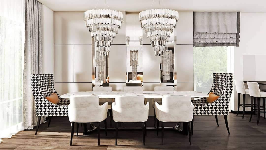 Modern Gold Crystal Empire Candelabrum Chandelier for Elegant Interior Lighting