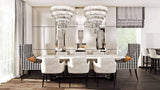Modern Gold Crystal Empire Candelabrum Chandelier for Elegant Interior Lighting