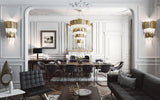 Modern Gold Crystal Empire Candelabrum Chandelier for Elegant Interior Lighting