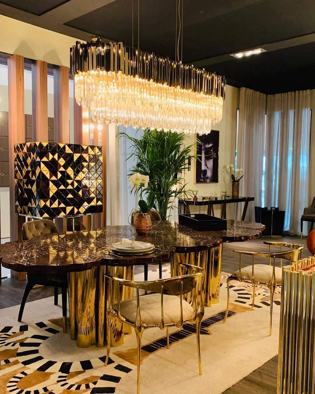 Modern Gold Crystal Empire Candelabrum Chandelier for Elegant Interior Lighting