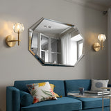 Modern Gold Crystal Globe Plug In Wall Sconce LED Ball Lighting for Living Room Corridor