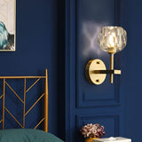 Modern Gold Crystal Globe Plug In Wall Sconce LED Ball Lighting for Living Room Corridor