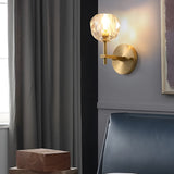 Modern Gold Crystal Globe Plug In Wall Sconce LED Ball Lighting for Living Room Corridor